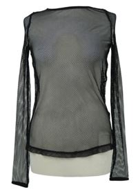 Dámské černé tylové triko 17&Co