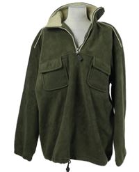 Pánska khaki fleecová mikina