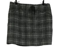 Dámská tmavošedo-růžová kostkovaná flaušová sukně New Look