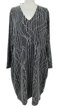 Dámské černo-stříbrné vzorované šaty Vero Moda 