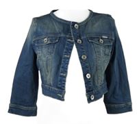 Dámská modrá riflová crop bunda Orsay 