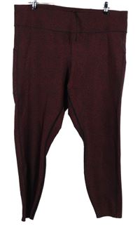 Dámske červeno-čierne vzorované športové funkčné legíny Good Move