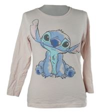 Dámské světlerůžové triko se Stitchem Disney 