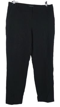 Dámské černé tapered kalhoty s puky Peacocks 