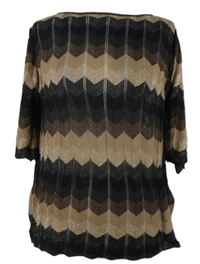 Dámský černo-béžový vzorovaný lehký svetr Gustav