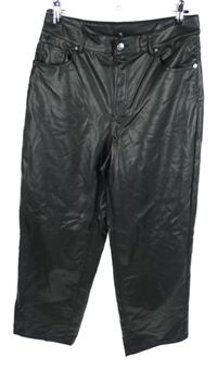 Dámské černé koženkové kalhoty H&M