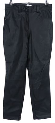 Dámske čierne koženkové nohavice zn. H&M