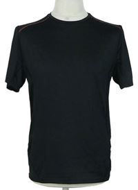 Pánske čierne vzorované športové funkčné tričko Champion