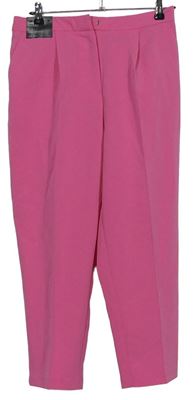 Dámske ružové slim nohavice s pukmi New Look