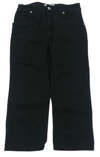 Čierne plátenné nohavice