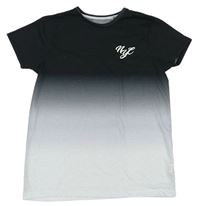 Čierno-biele tričko s potlačou Primark