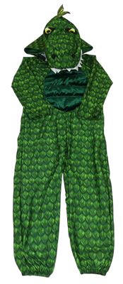 Kostým- zelená kombinéza s kapucí- krokodýl F&F