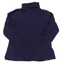 Černo-fialový pruhovaný rolák H&M