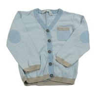 Modro-biely pruhovaný prepínaci sveter Lupilu