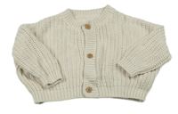 Svetlobéžový žinylkový oversize prepínaci sveter George