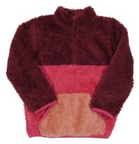 Mahagonovo-růžová chlupatá mikina Topolino