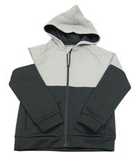 Světlebéžovo-antracitová športová prepínaci mikina s kapucňou H&M