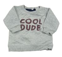 Svetlosivá mikina s nápisom