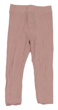 Svetloružové rebrované legíny Primark