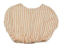 Bielo-oranžová pruhovaná crop blúzka Zara