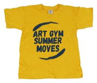 Žlté tričko s nápisom