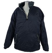 Pánska tmavomodrá šušťáková obojstranná zateplená bunda