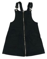 Čierne rifľové na traké prepínaci šaty F&F