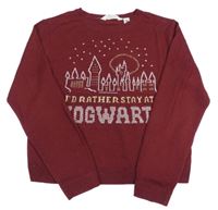 Vínový crop sveter s obrázkem- Harry Potter zn. H&M