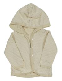 Béžový vzorovaný prepínaci sveter s kapucňou H&M