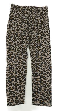 Hnedo-čierne vzorované legíny Matalan