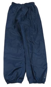 Tmavomodré šušťákové nepromokavé funkčné nohavice Quechua