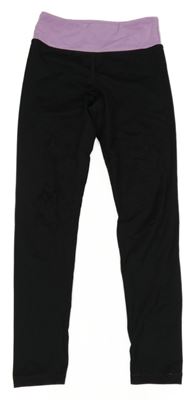 Čierno-fialové športové legíny H&M