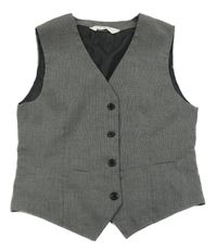 Šedo-černá vzorovaná společenská vesta H&M