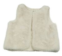 Smotanová kožušinová podšitá vesta H&M