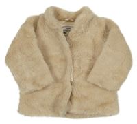 Béžový kožešinový podšitý kabátek M&S