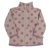 Svetloružová bodkovaná á fleecová mikina Liegelind