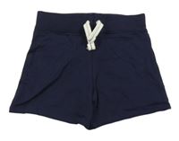 Tmavomodré teplákové kraťasy