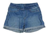 Modré rifľové elastické kraťasy H&M