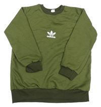 Khaki mikina s logom Adidas