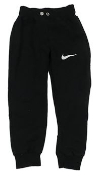 Čierne cuff tepláky s logem Nike