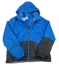 Nové - Modro-černá funkční šusťáková zimní bunda s Decathlon 