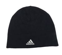Černá pletená čepice s logem Adidas