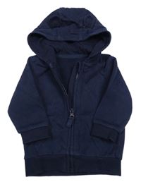 Tmavomodrá prepínaci mikina s kapucňou George