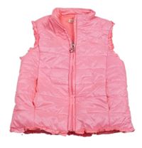 Neónově ružová šušťáková zateplená vesta