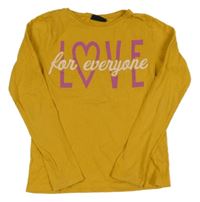 Okrové tričko s nápisom Page one young