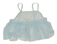 Svetlomodrý sieťovaný crop top H&M