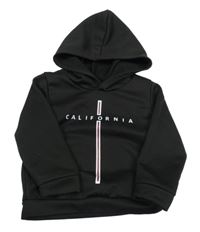 Čierna mikina s nápisom a kapucňou Shein