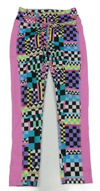 Barevné kostkované sportovní legíny Dunnes