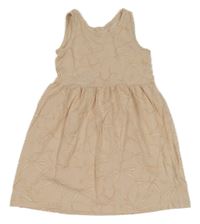 Svetloružové bavlnené šaty s mašličkami H&M