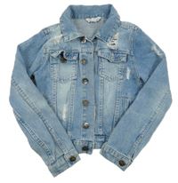 Modrá riflová bunda s dírami Denim Co.